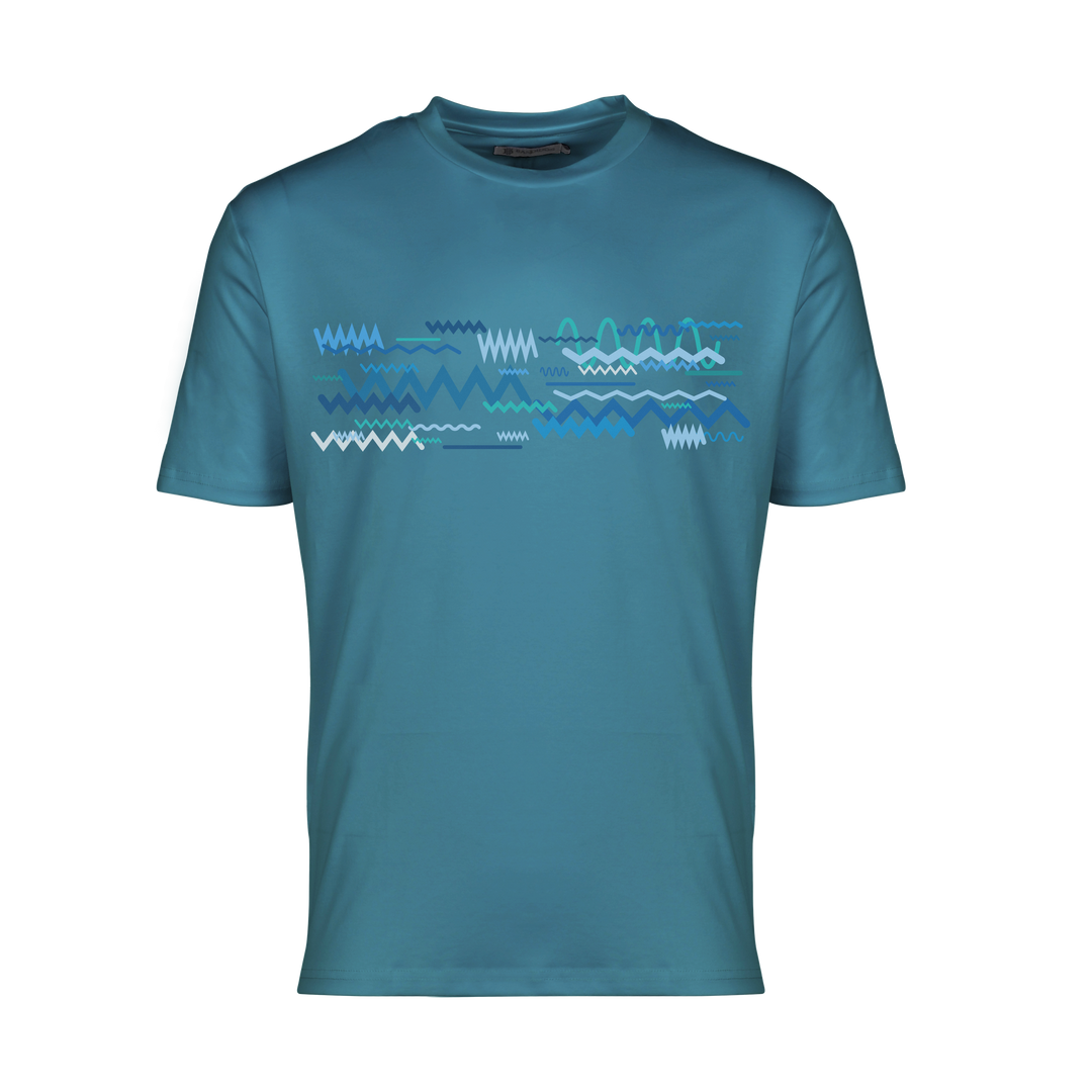 Oscillate Aqua Bar - Men's T-Shirt
