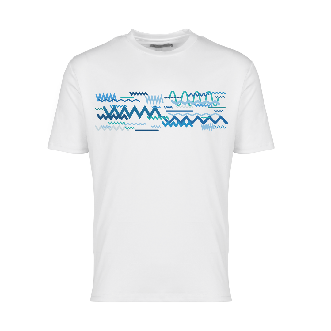 Oscillate Aqua Bar - Men's T-Shirt