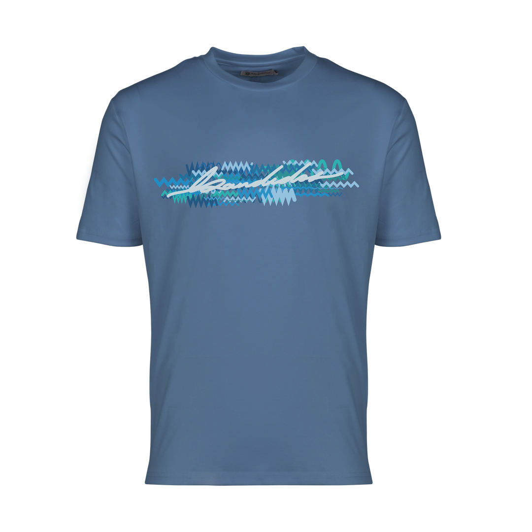 Oscillate Aqua Script - Men's T-Shirt