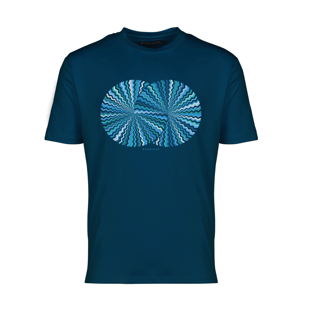 Oscillate Aqua Spirals - Men's T-Shirt