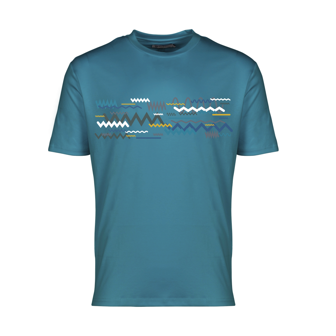 Oscillate Teal - Men's T-Shirt