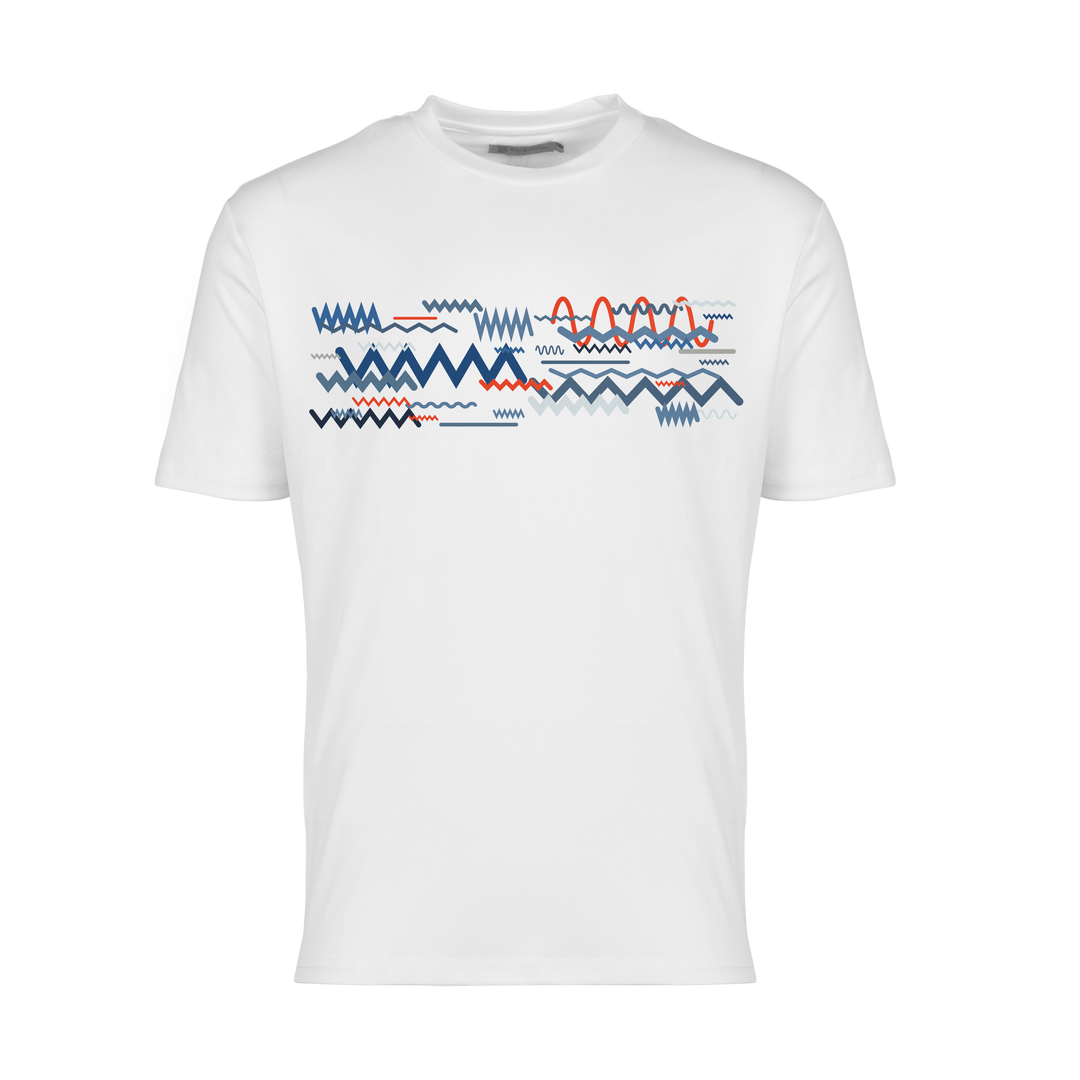 Oscillate Blue Red Bar - Men's T-Shirt
