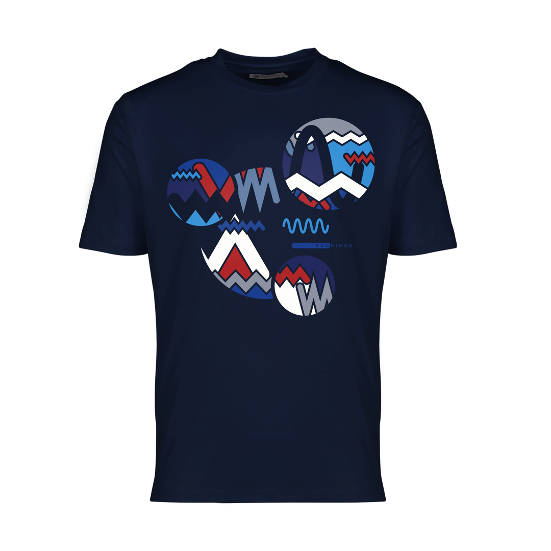 Oscillate Circles Blue - Men's T-Shirt