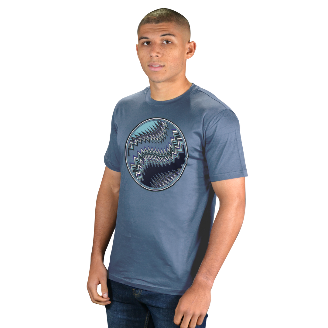 Orb Zig Azure - Men's T-Shirt