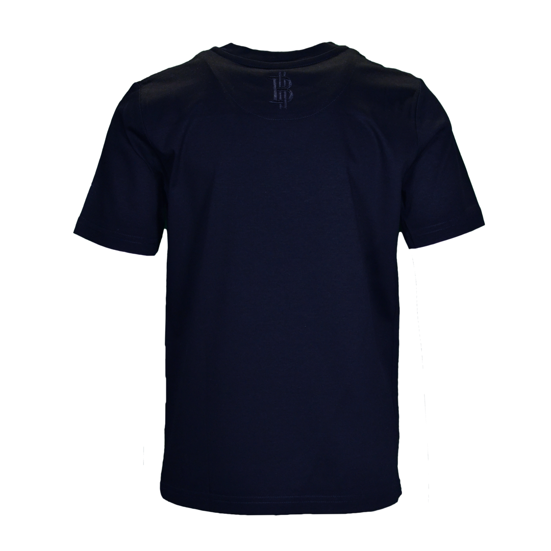 Line Zig Navy Bar - Kid's T-shirt & Swim Short Set