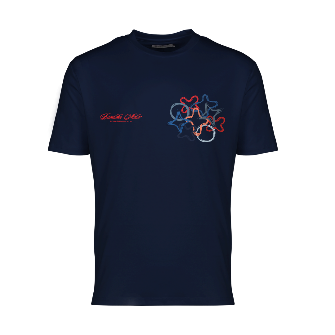 Quattro Red Chest - Men's T-shirt & Swim Short Set