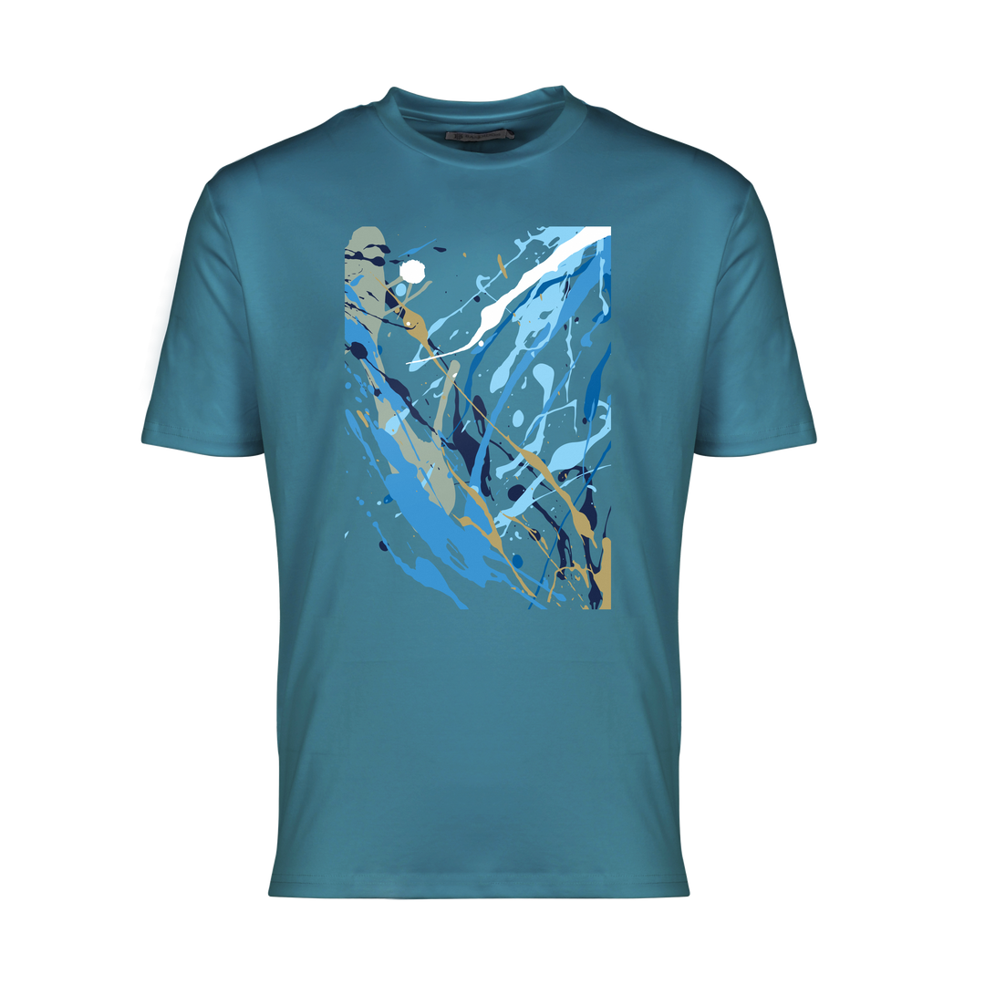 Splatter Blue Frame - Men's T-Shirt