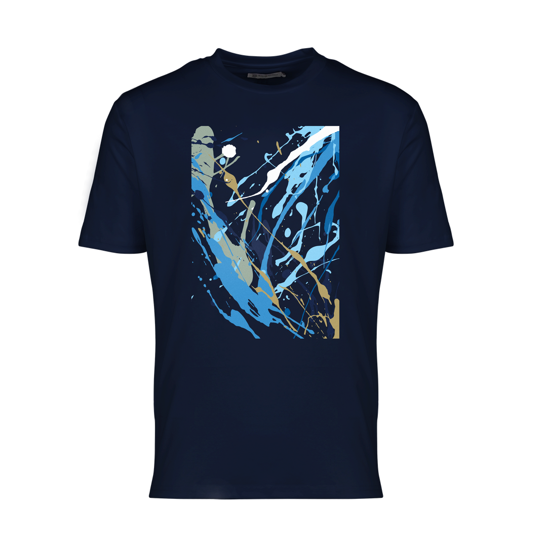 Splatter Blue Frame - Men's T-Shirt