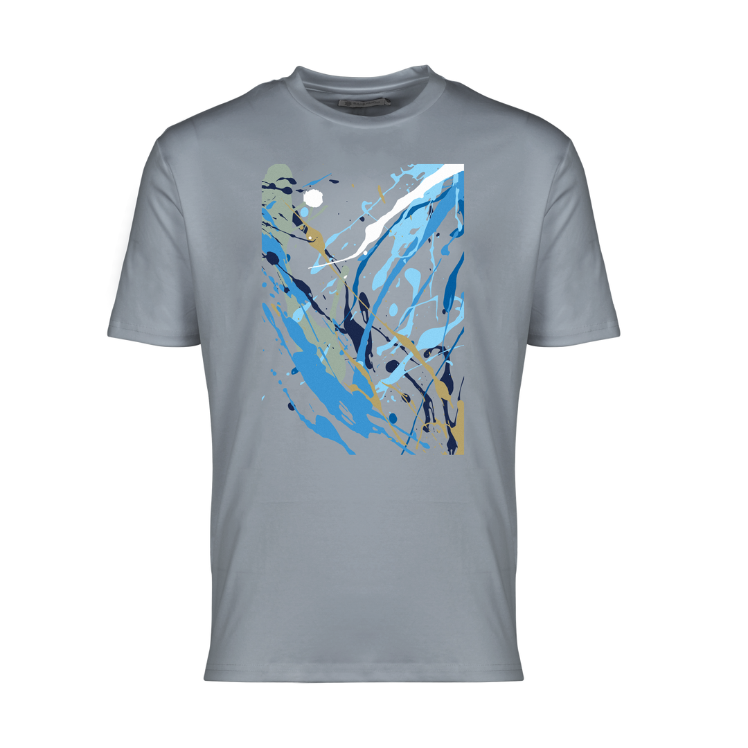 Splatter Blue - Men's T-shirt & Swim Short Set