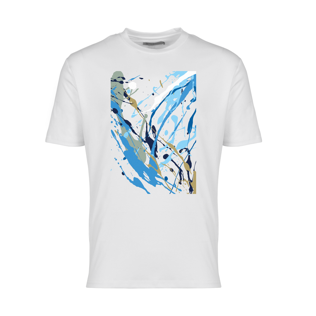 Splatter Blue - Men's T-shirt & Swim Short Set