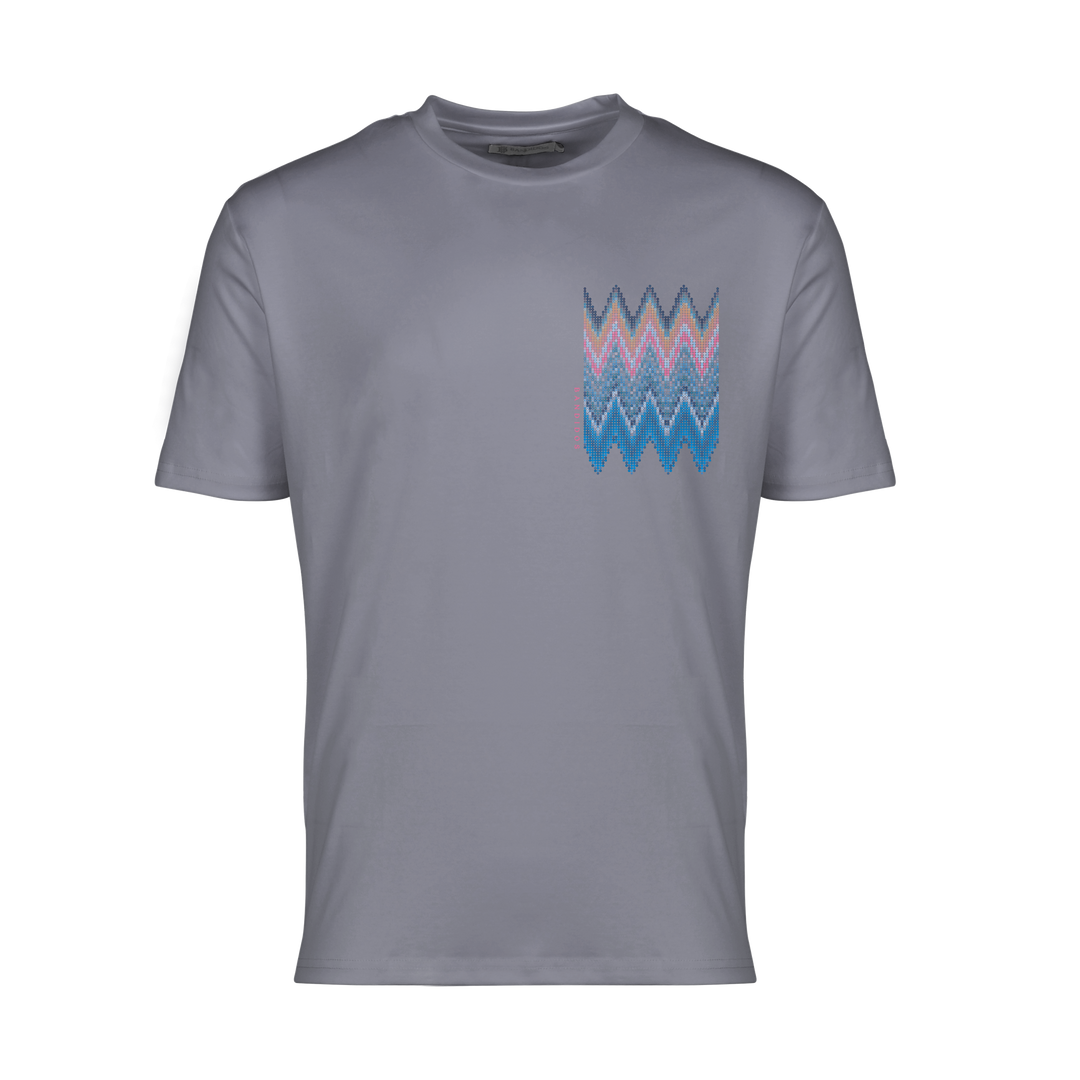 Sequin Zig Miami Chest - Men's T-Shirt