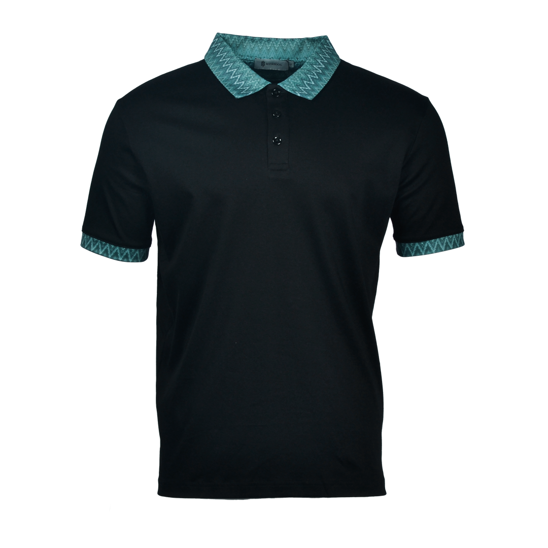 Sequin Zig Bali Pattern Collar - Men's Polo