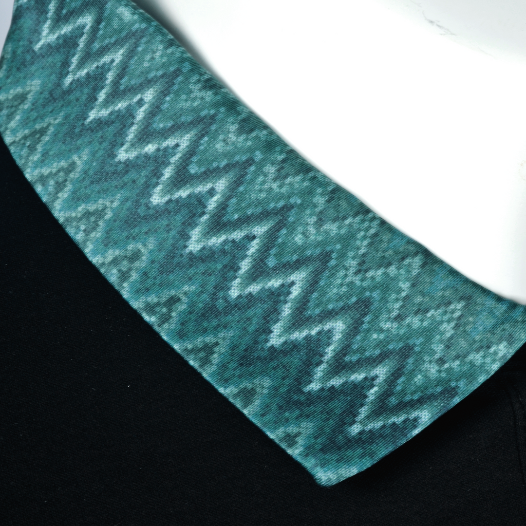 Sequin Zig Bali Pattern Collar - Men's Polo