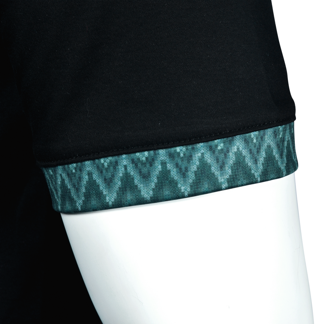 Sequin Zig Bali Pattern Collar - Men's T-Shirt & Swim Short Set