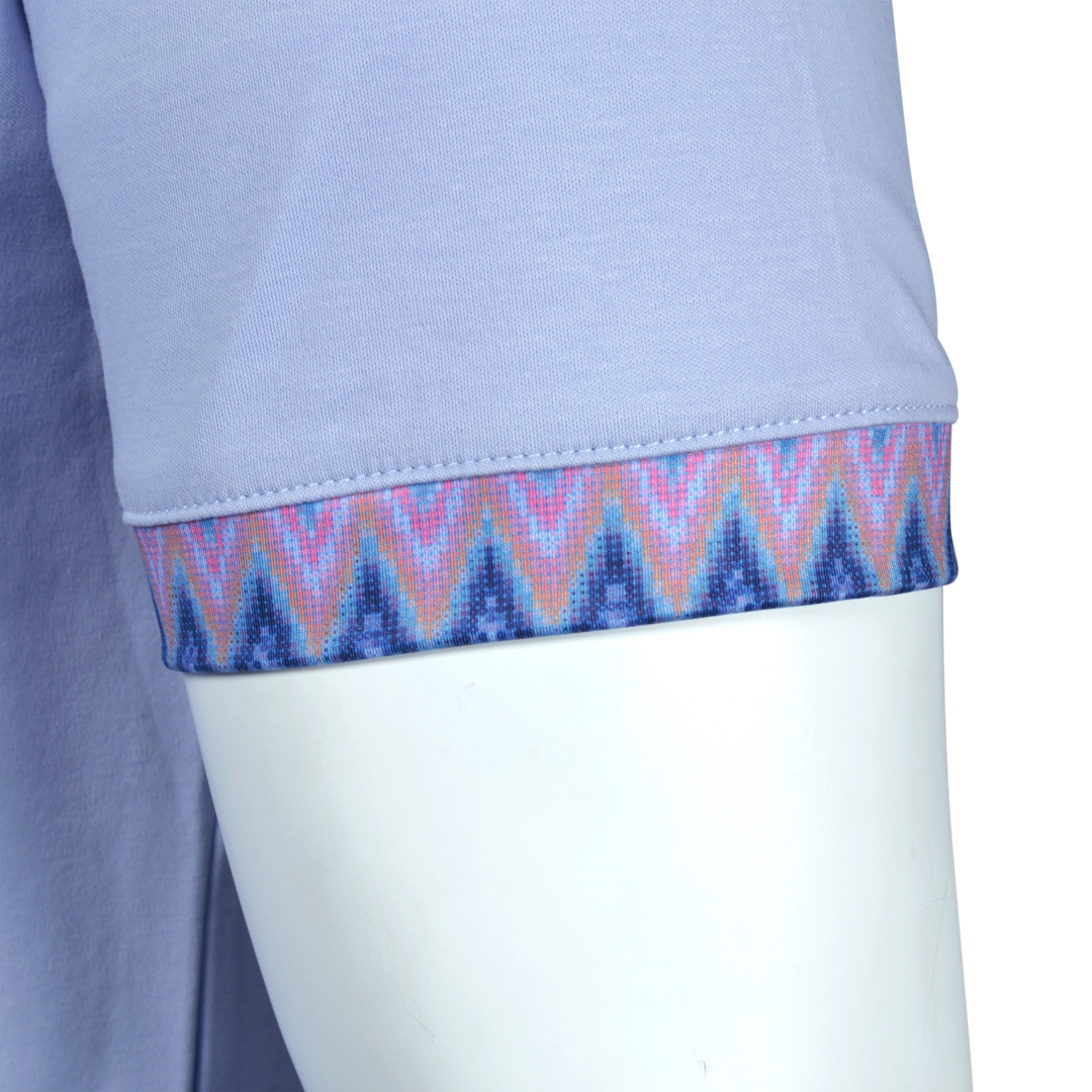 Sequin Zig Miami Pattern Collar - Men's T-Shirt & Swim Short Set