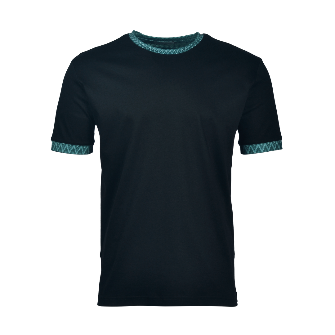 Sequin Zig Bali Pattern Collar - Men's T-Shirt & Swim Short Set