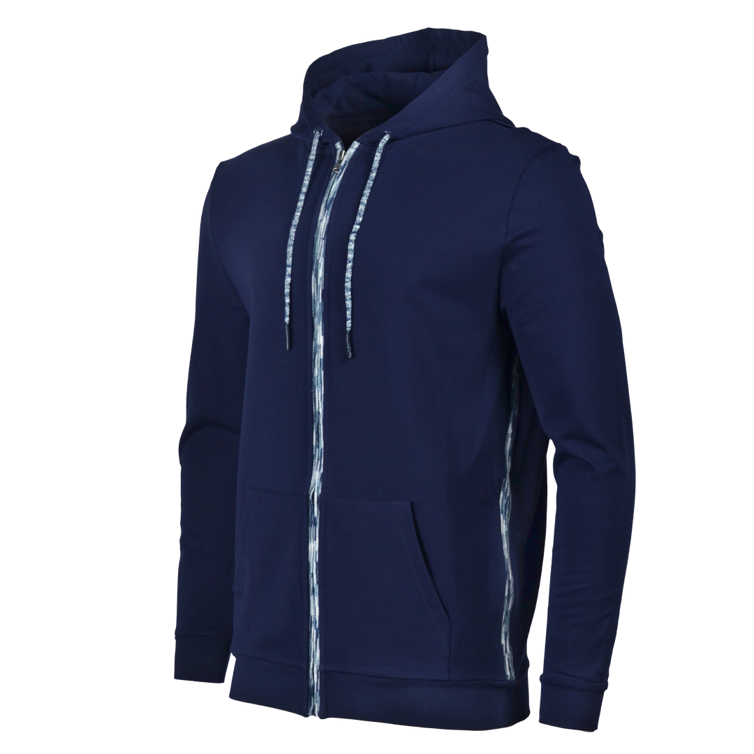 Men's Space-Dye Trim Zip Hoodie