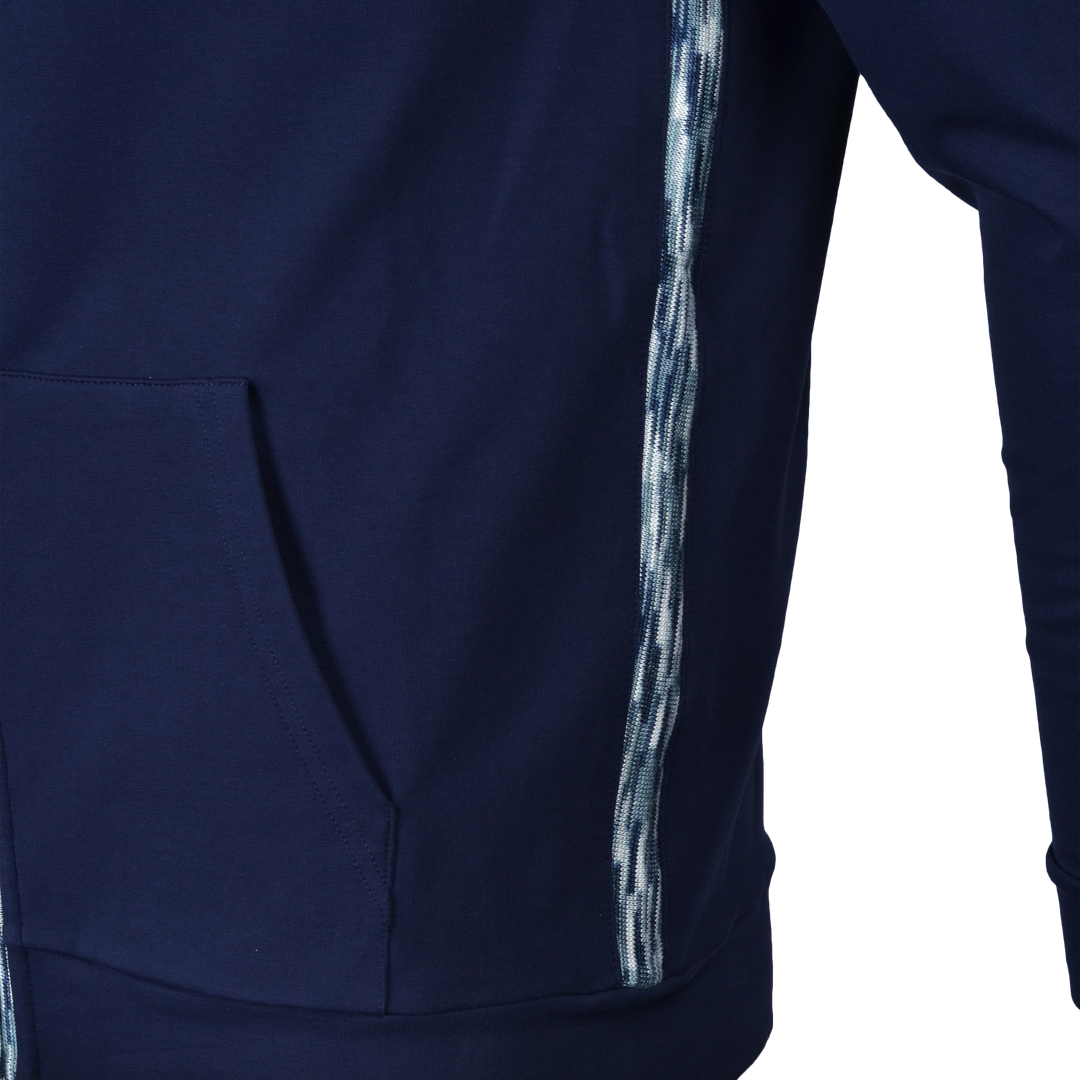 Men's Space-Dye Trim Zip Cotton Tracksuit