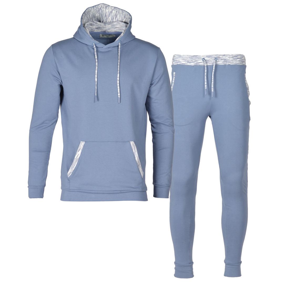 Men's Space-Dye Trim Cotton Tracksuit