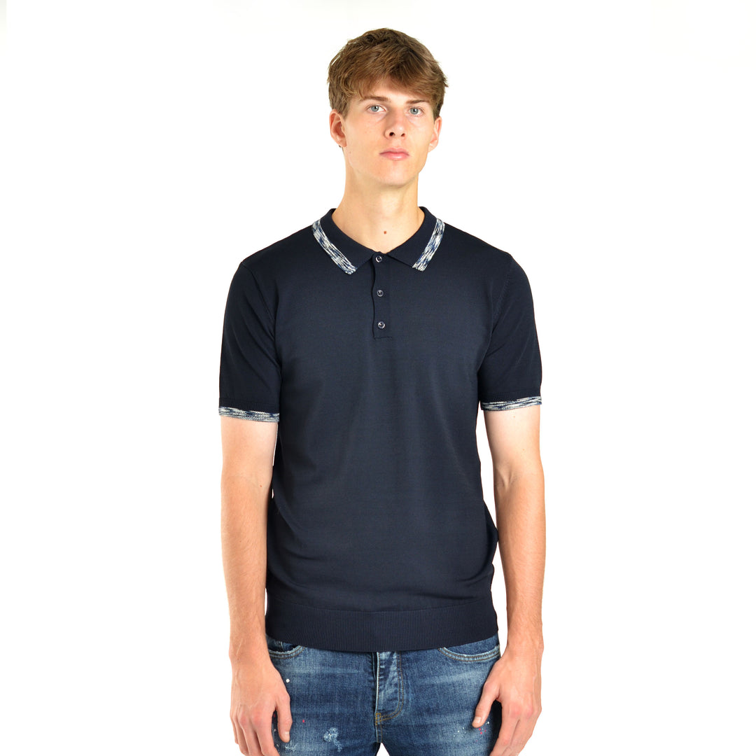 Men's Space-Dye Short Sleeve Trim Polo