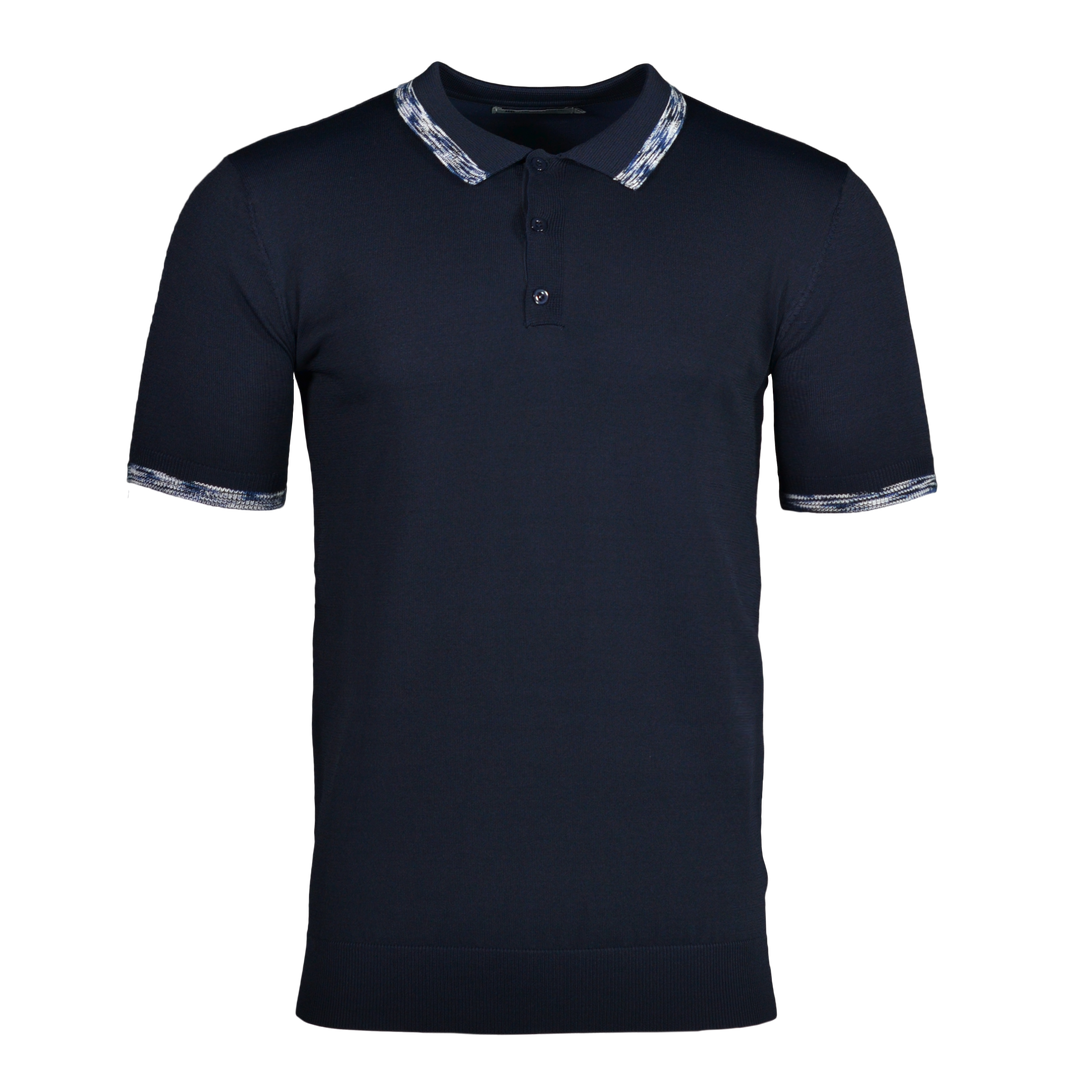 Men's Space-Dye Short Sleeve Trim Polo