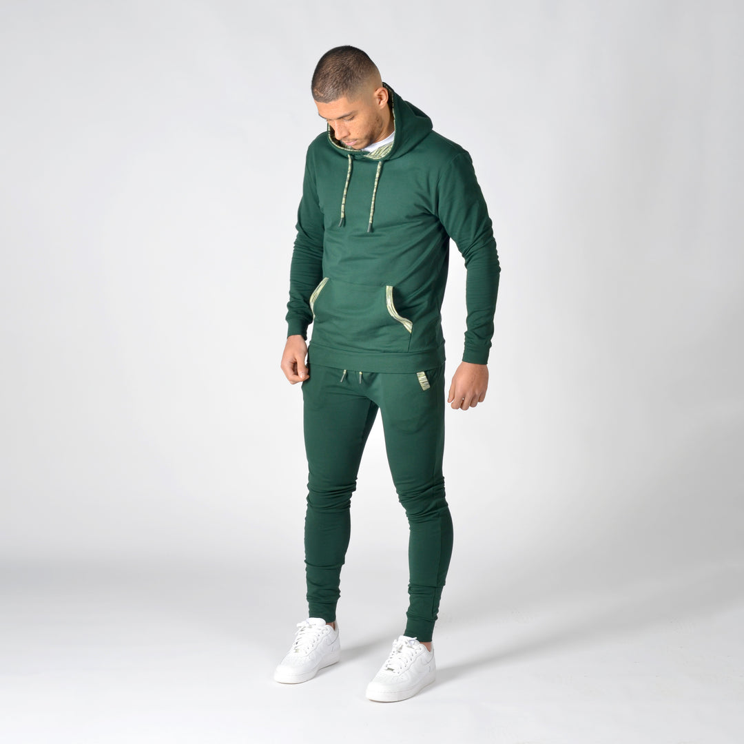 Men's Space-Dye Trim Cotton Tracksuit