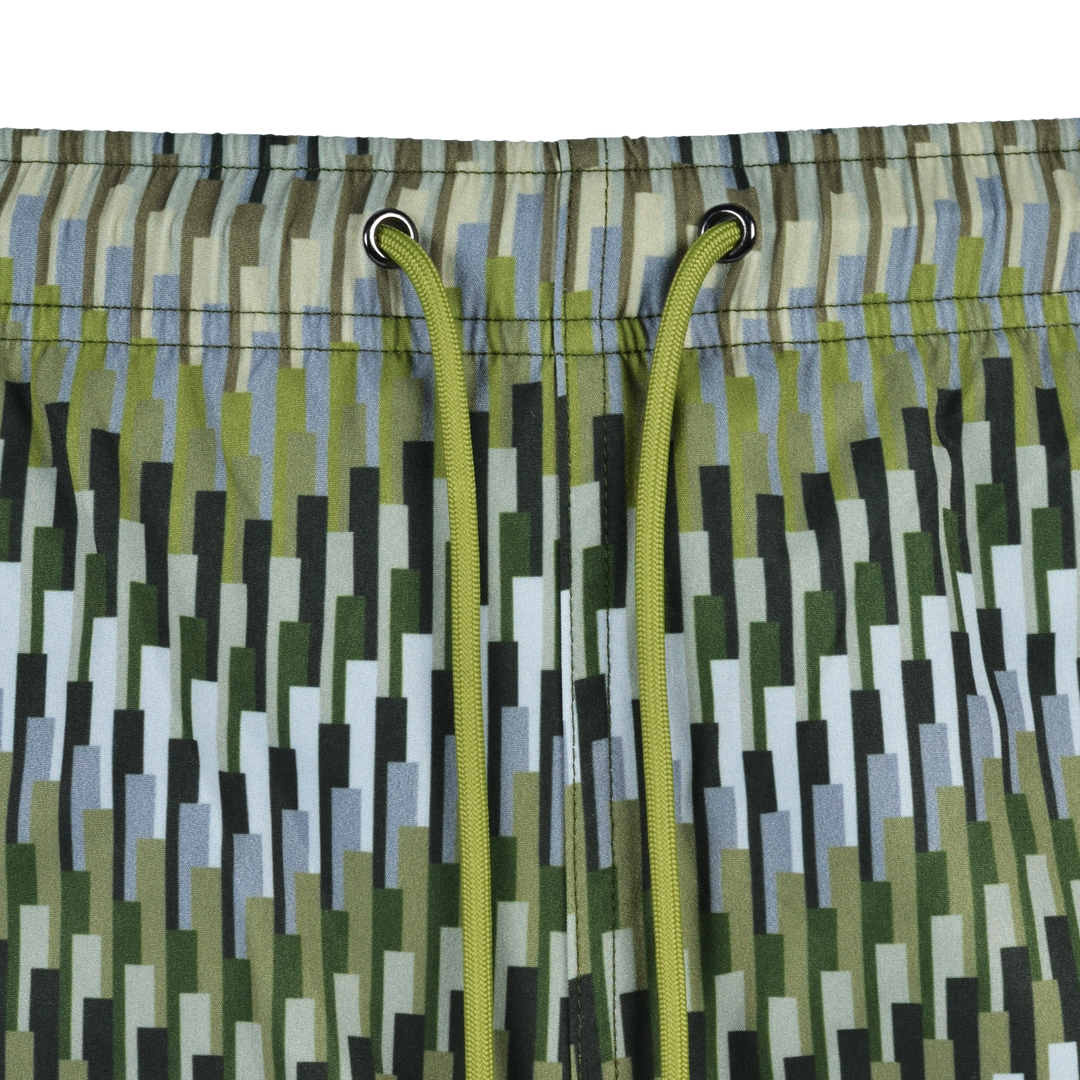 Line Zig Green Chevron - Men's T-shirt & Swim Short Set