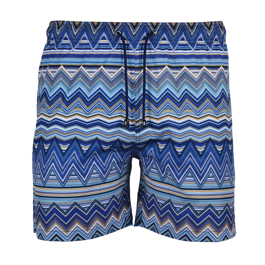 Multi Zig Navy Gold - Men's Swim Short