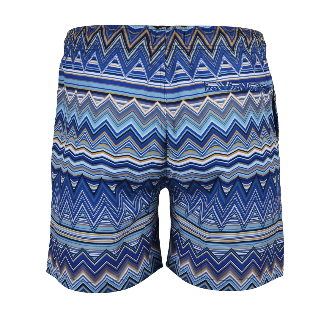 Multi Zig Navy Gold - Men's Swim Short