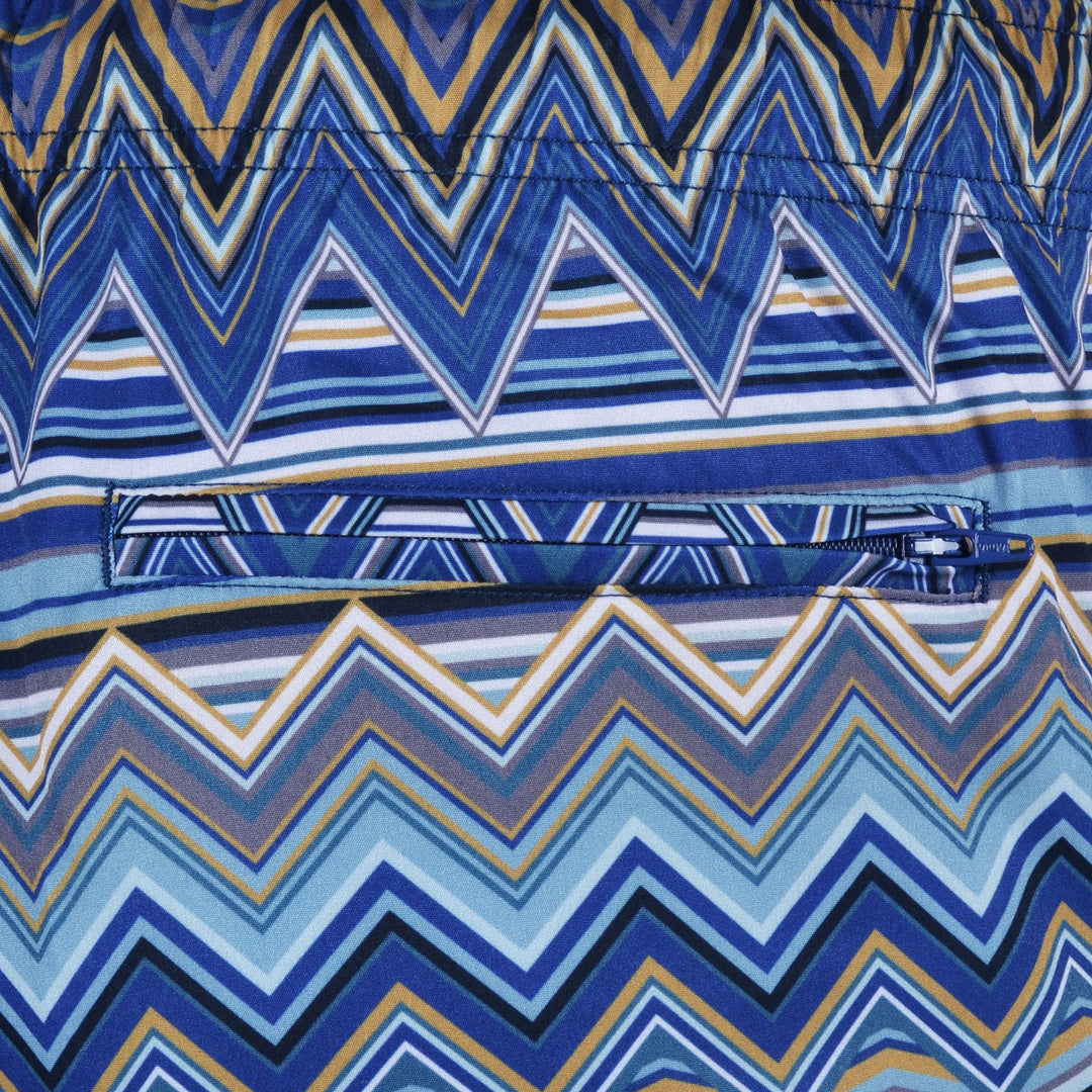 Multi Zig Navy Gold - Men's Swim Short