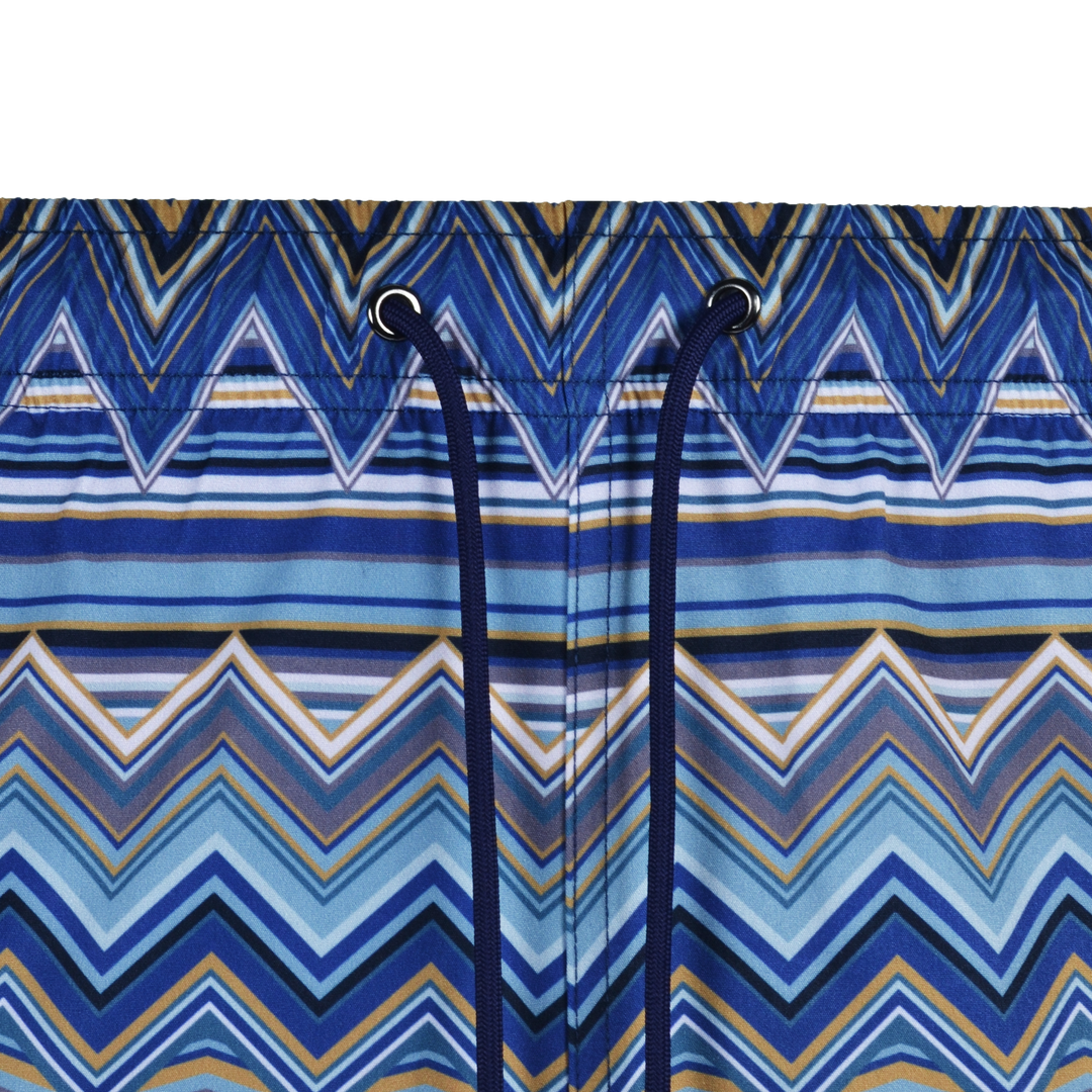 Multi Zig Navy Gold - Men's Swim Short