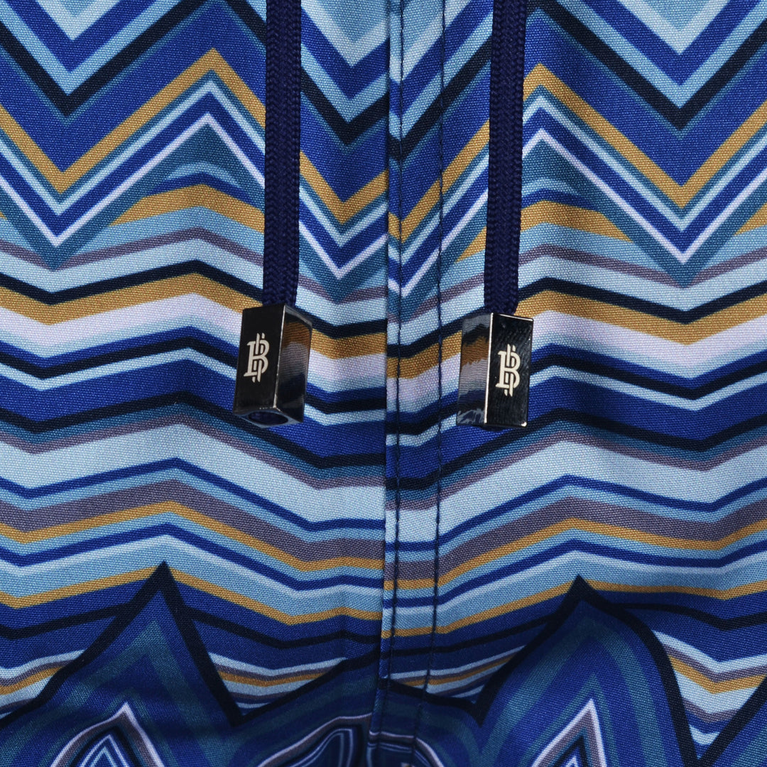 Multi Zig Navy Gold - Men's T-shirt & Swim Short Set