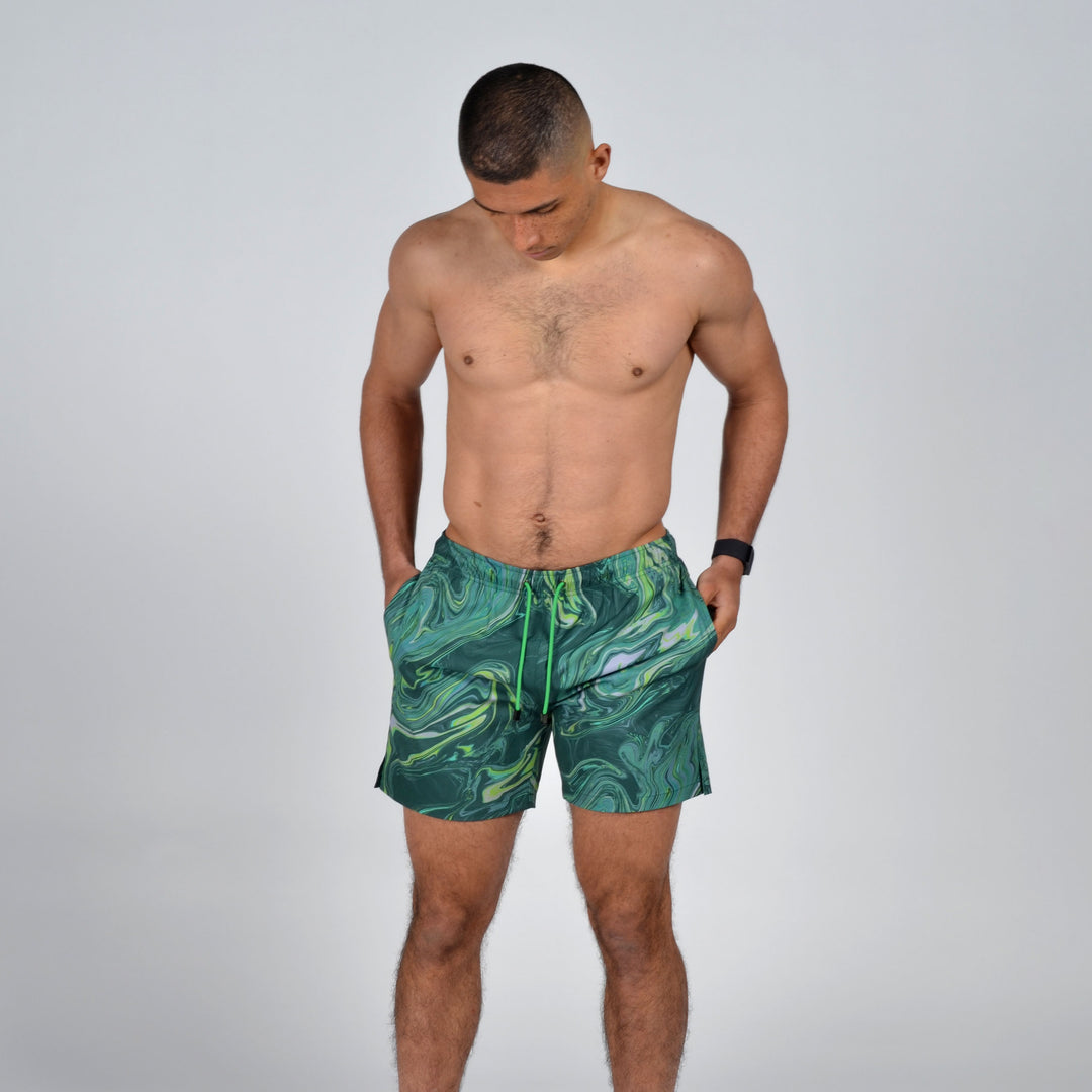 Oil Green - Men's Swim Short