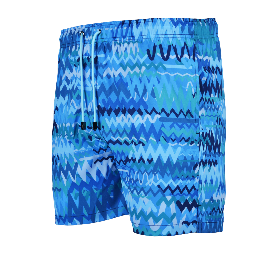Oscillate Aqua - Men's T-shirt & Swim Short Set