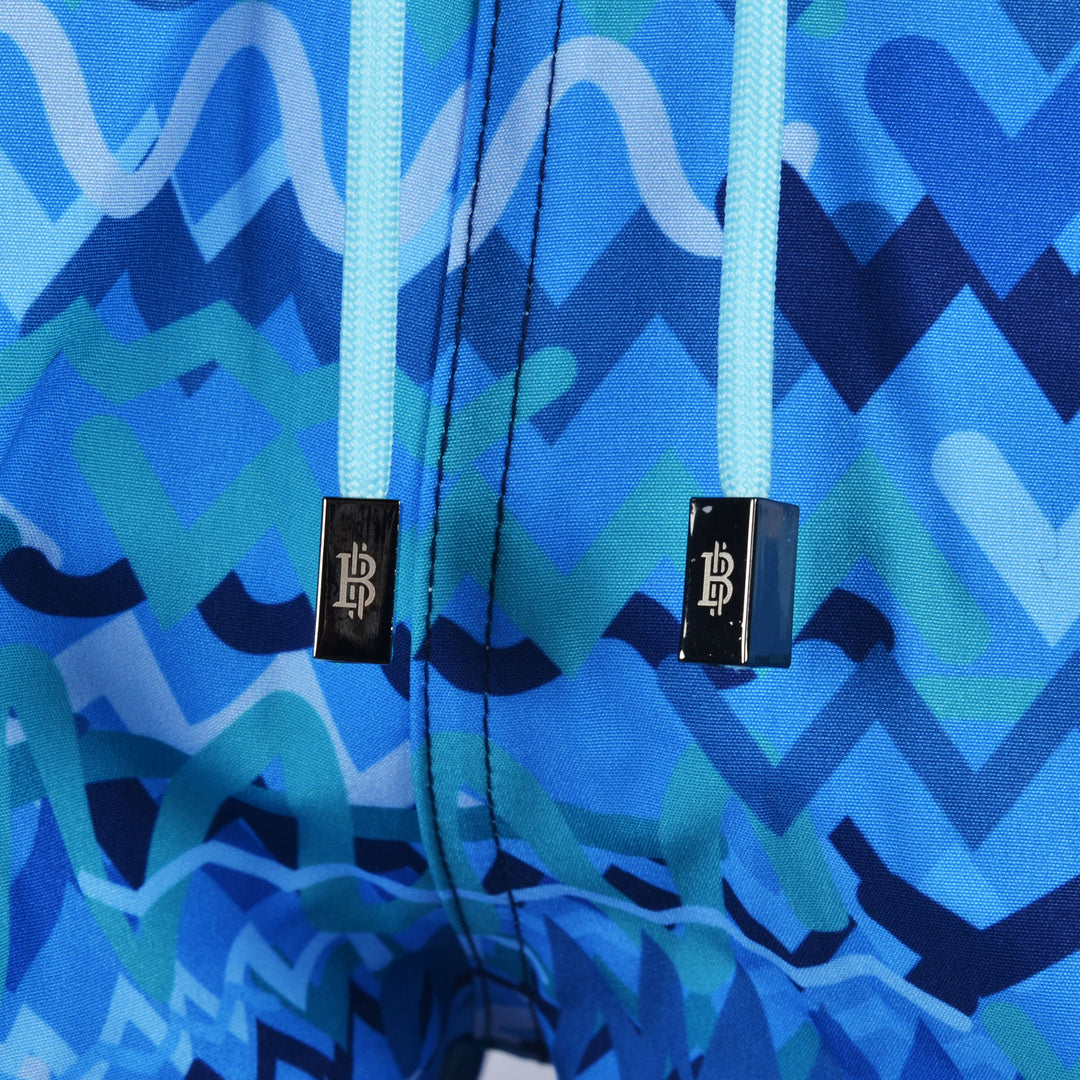 Oscillate Aqua - Men's T-shirt & Swim Short Set