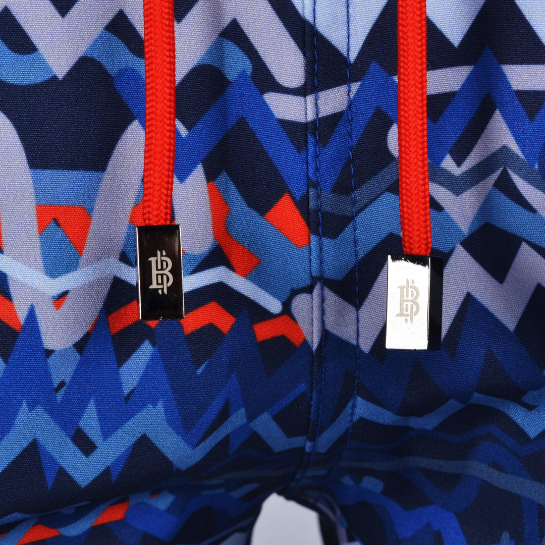 Oscillate Blue Red - Men's T-shirt & Swim Short Set