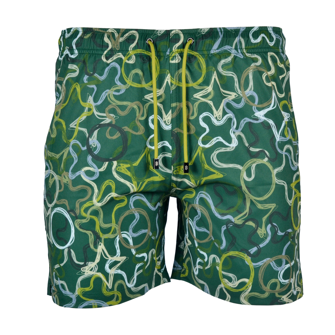 Quattro Green - Men's T-shirt & Swim Short Set