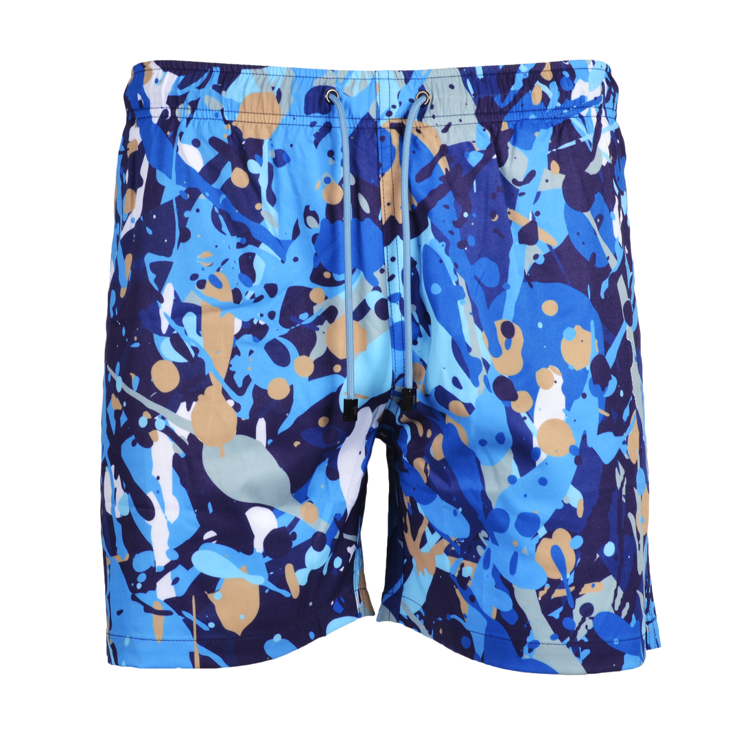 Splatter Blue - Men's T-shirt & Swim Short Set