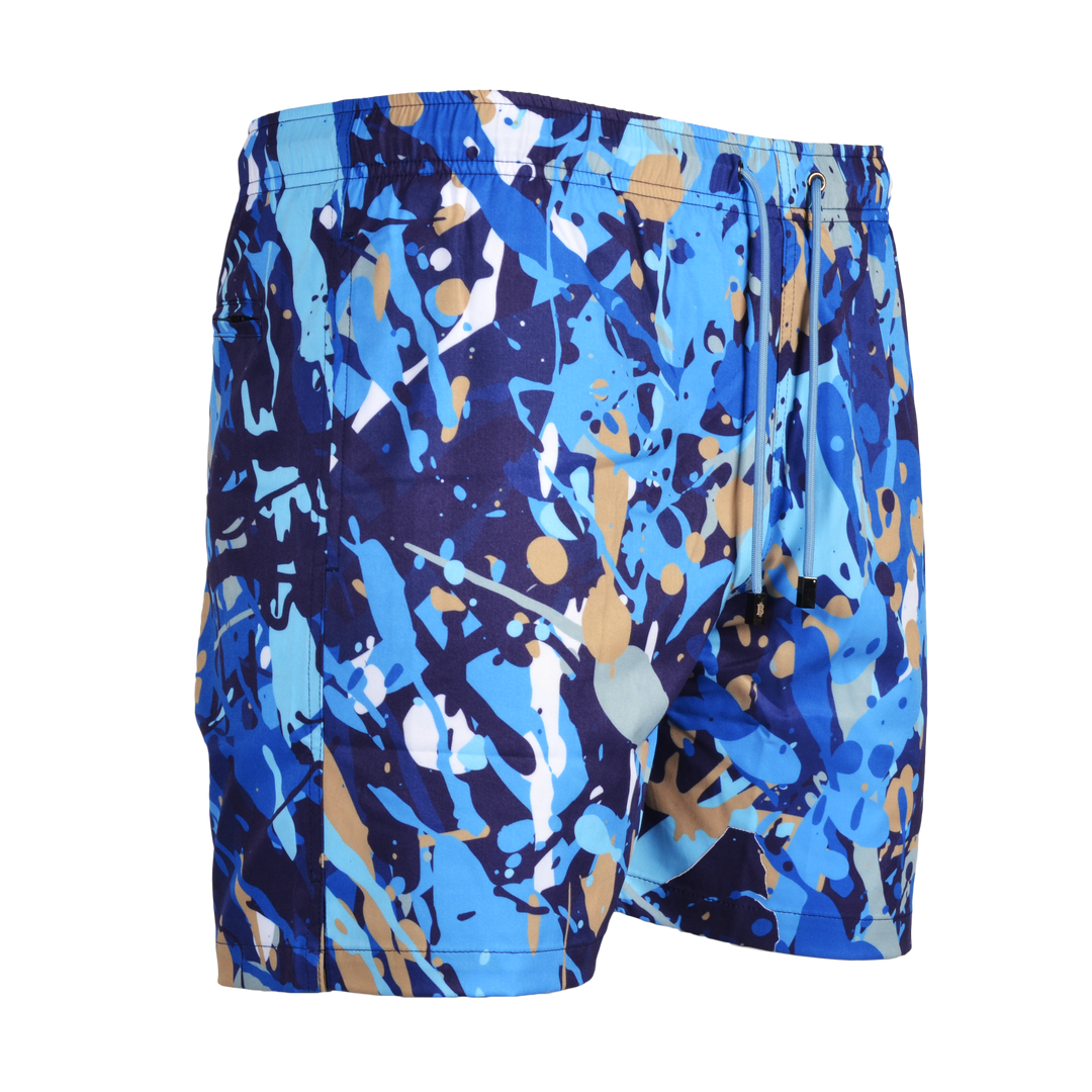 Splatter Blue - Men's T-shirt & Swim Short Set