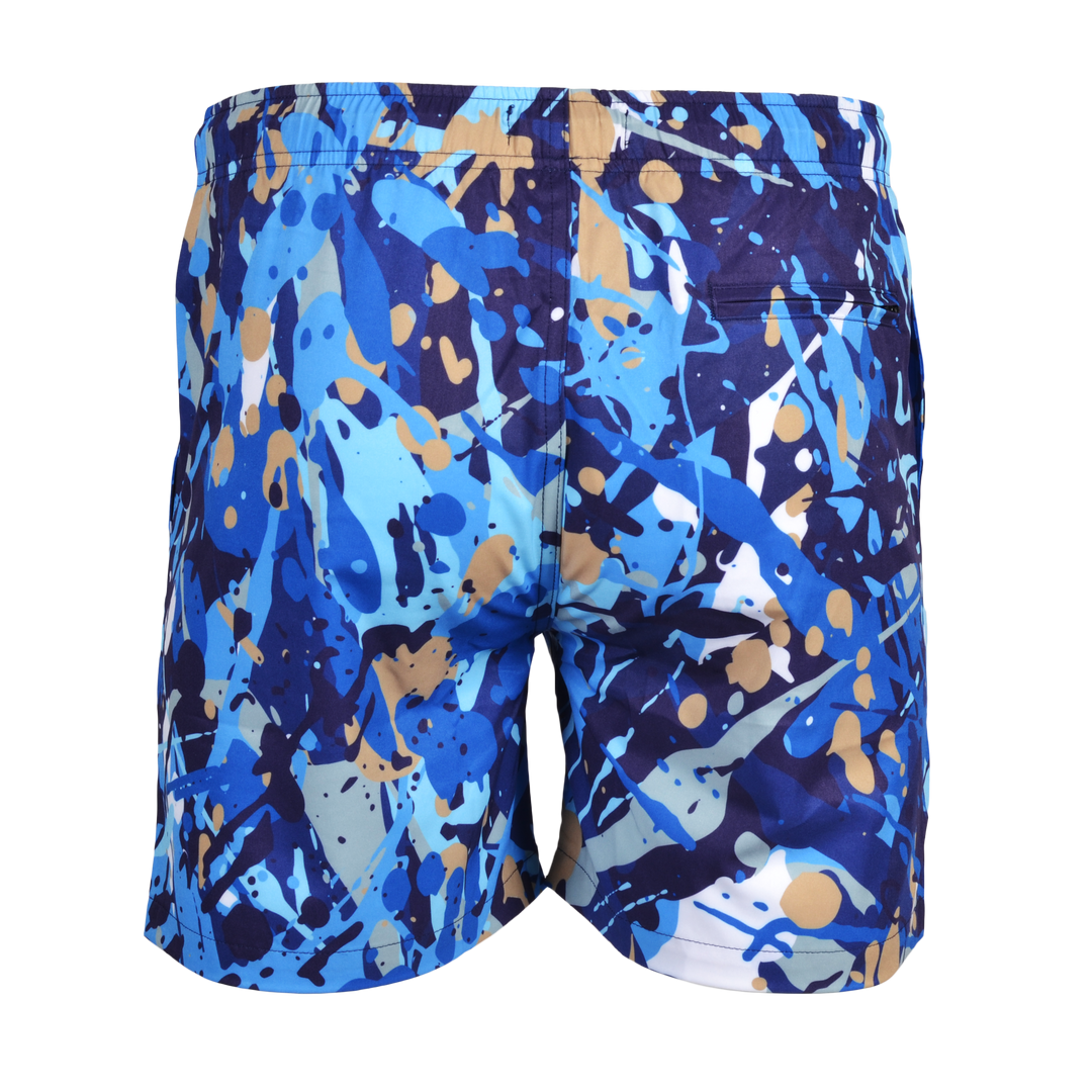 Splatter Blue - Men's T-shirt & Swim Short Set