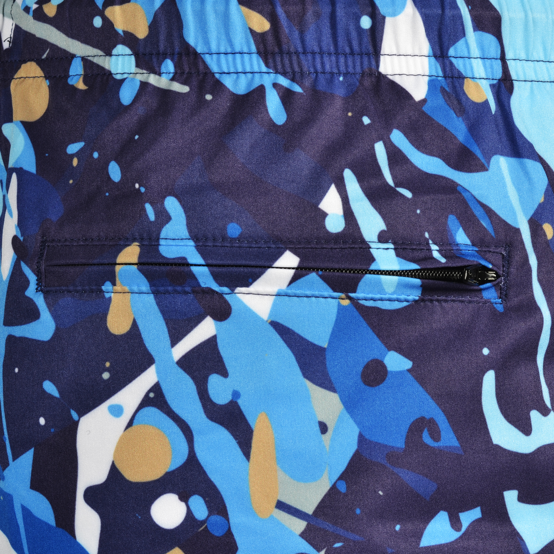 Splatter Blue - Men's T-shirt & Swim Short Set