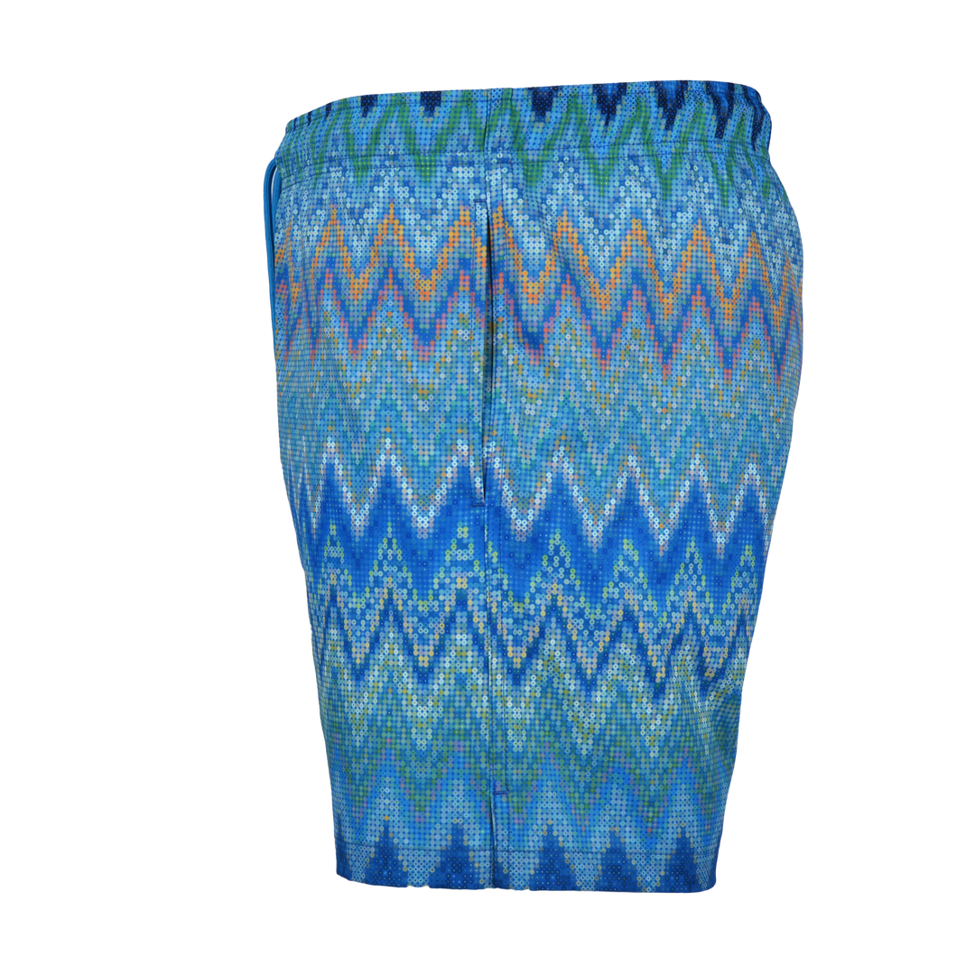 Sequin Zig Amalfi Pattern Collar - Men's T-Shirt & Swim Short Set