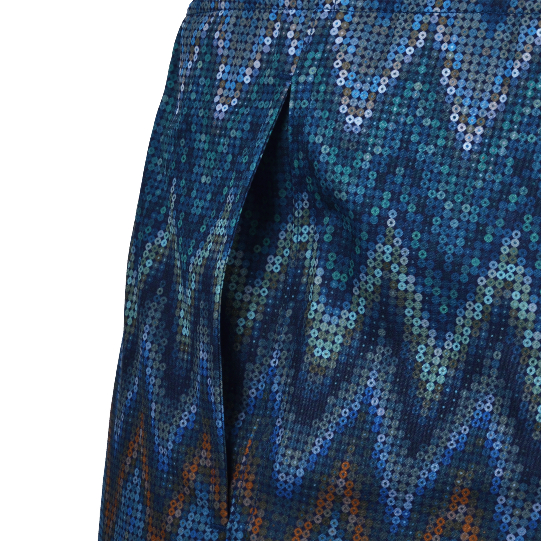 Sequin Zig Dubai Pattern Collar - Men's T-Shirt & Swim Short Set