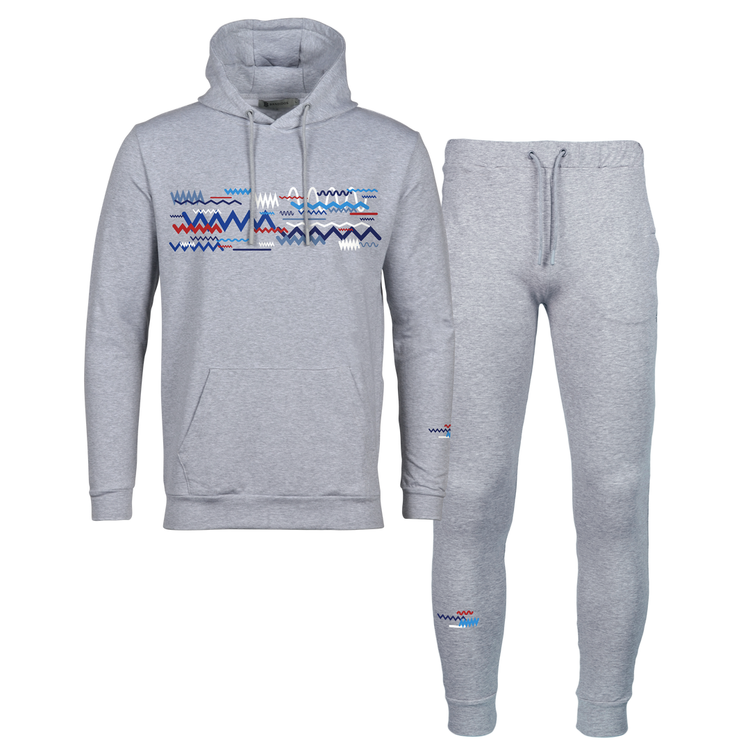 Oscillate Blue - Men's Hoodie Tracksuit