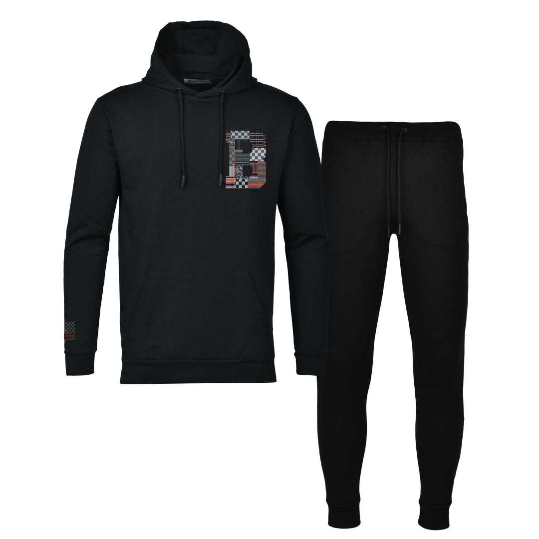 Patch B Black - Men's Hoodie Tracksuit