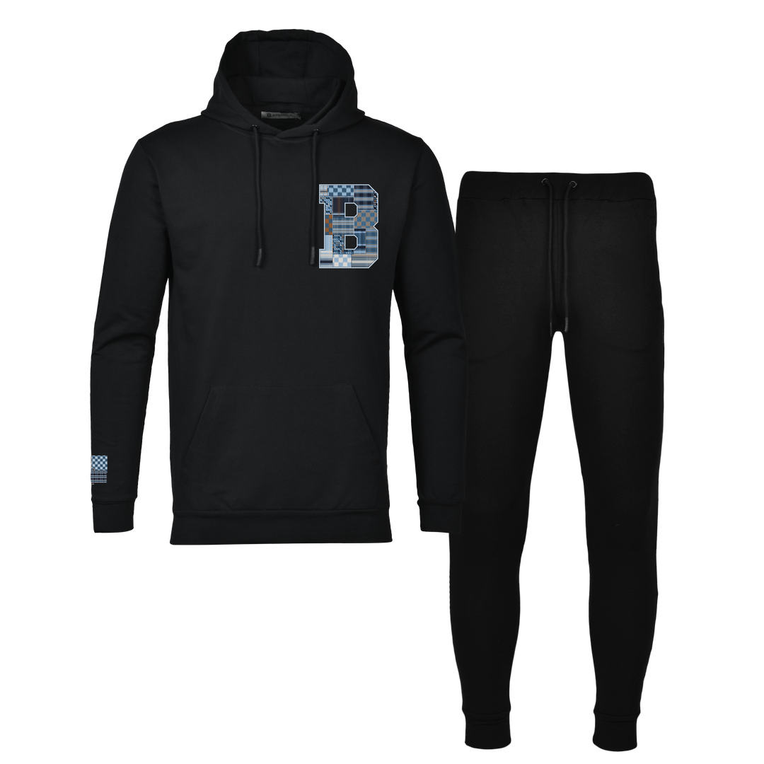 Patch B Blue - Men's Hoodie Tracksuit