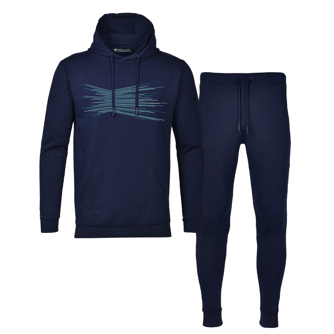 Pulse Blue - Men's Hoodie Tracksuit