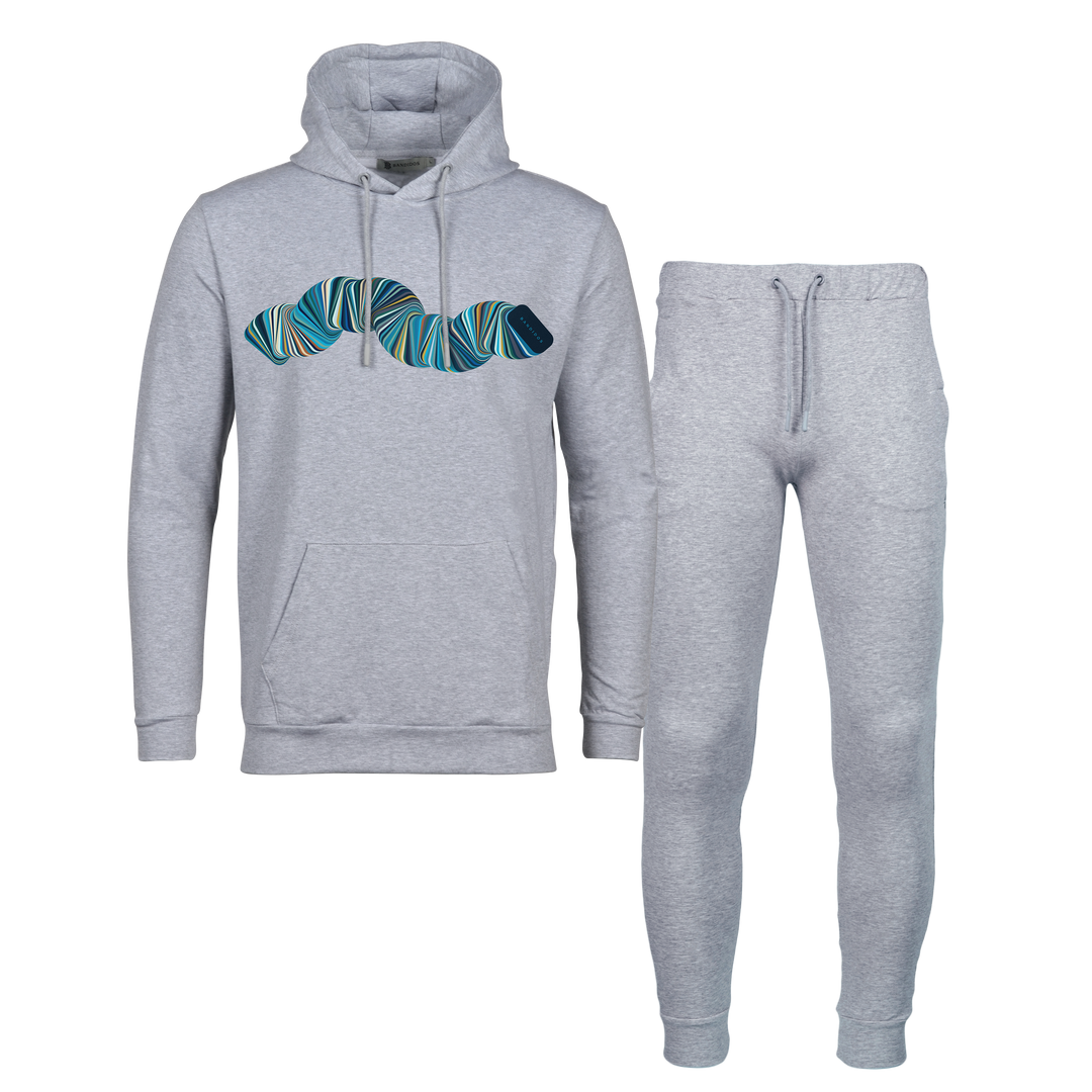 Ribbon Blue - Men's Hoodie Tracksuit