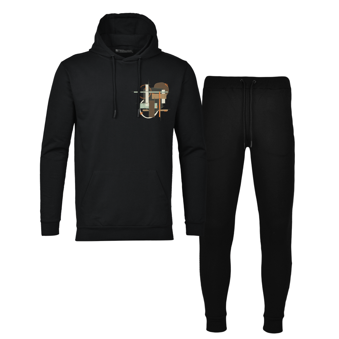 Scribble Geo - Men's Hoodie Tracksuit
