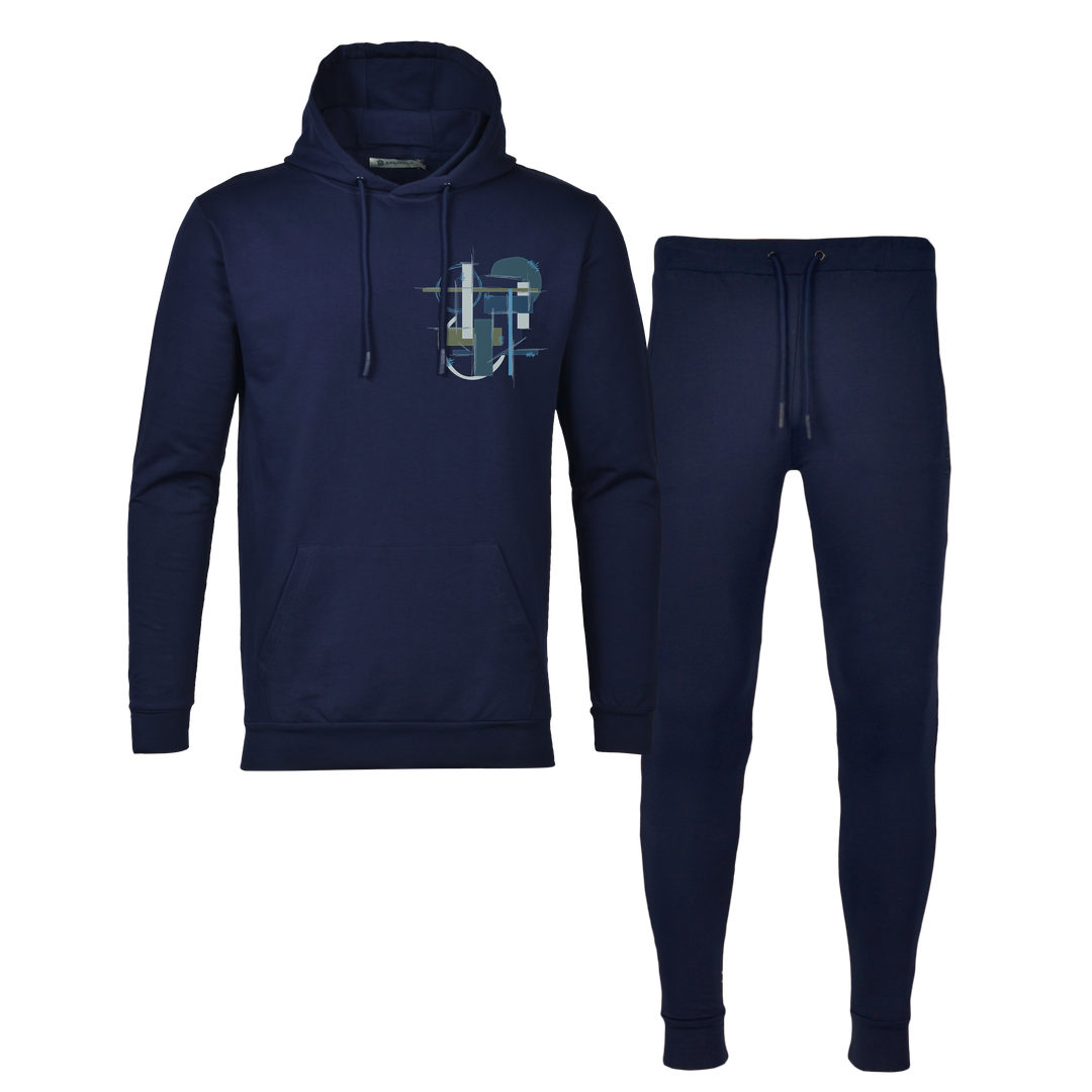 Scribble Geo - Men's Hoodie Tracksuit